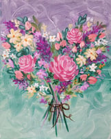 Heartfelt Bouquet fun thing to do on Mother's Day easy painting for beginners